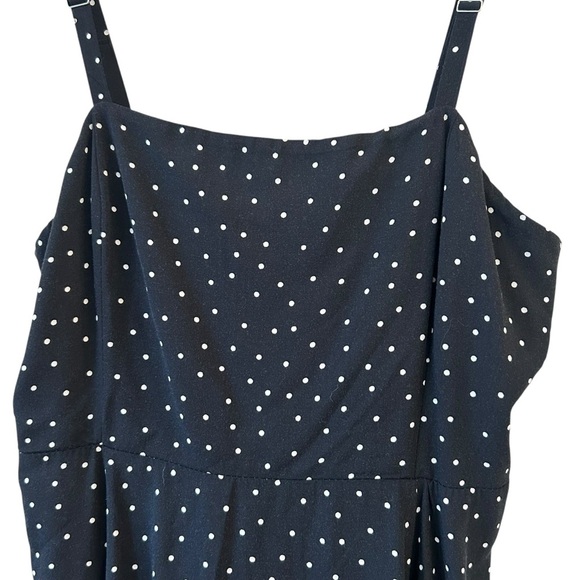 GAP Black and White Polka Dot Maxi Dress Fall Casual Layering Seasonal Medium - Picture 3 of 7